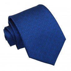 Greek Key Classic Tie Royal Blue